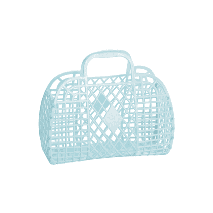 Retro Basket Large Bag - Light Blue