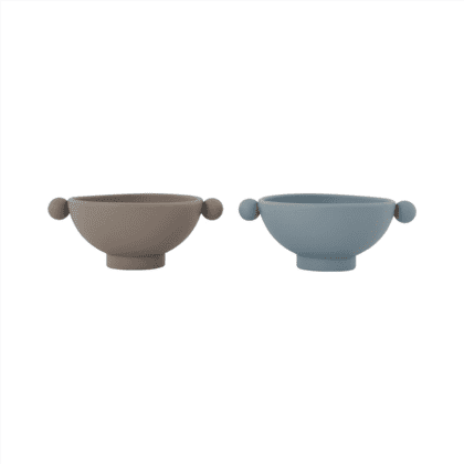 Tiny Inka Bowl - Dusty Blue/clay
