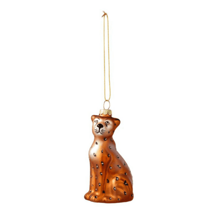 Glass Tree Ornament - Leopard