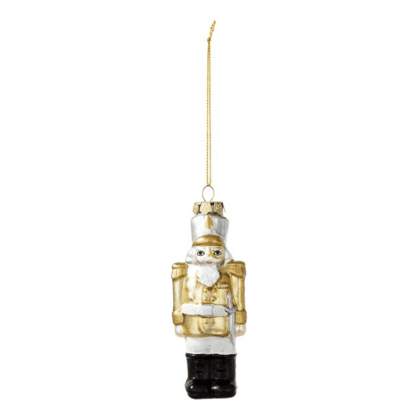 Glass Tree Ornament - Nutcracker Gold