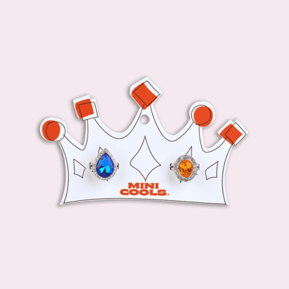 Blue Orange Gem Rings