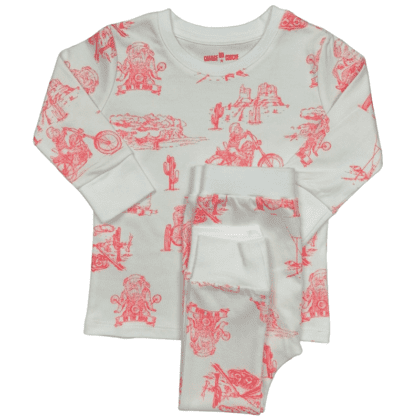Two Piece Kids Pyjamas - Red Biker