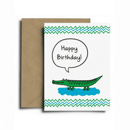 Greeting Card - Birthday Crocodile