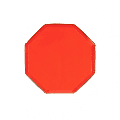 Party Side Plates - Coral Red