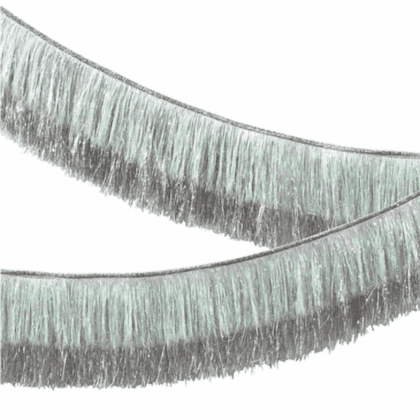 Garland - Silver Iridescent Tinsel Fringe