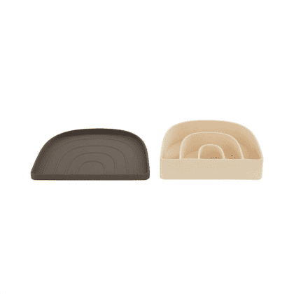 Rainbow Plate & Bowl - Choco/vanilla