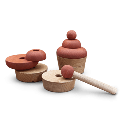 Stacking Toy Cupcake - Sour Cherry