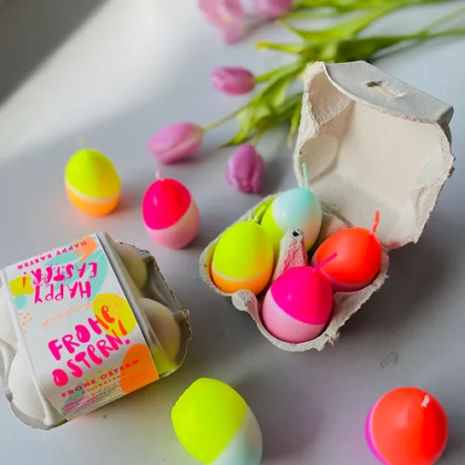 Dip Dye Egg Candles - Foursome Box