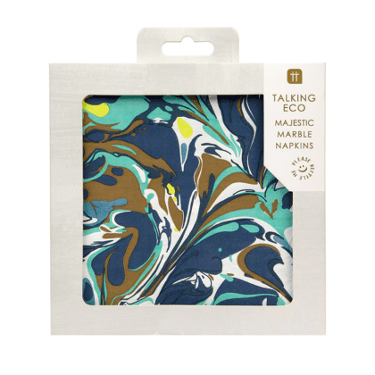 Party Napkins - Marble Blue