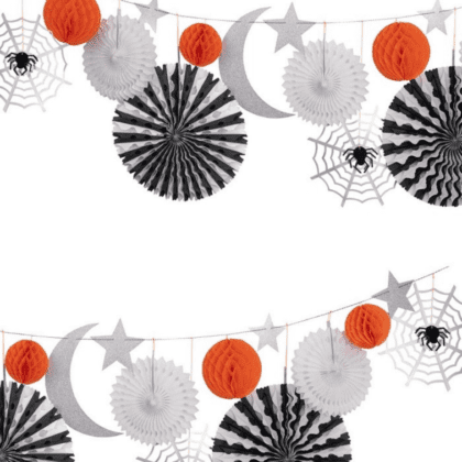 Halloween Honeycomb Shapes Garland