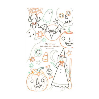 Halloween Colour In Activity Tablecloth