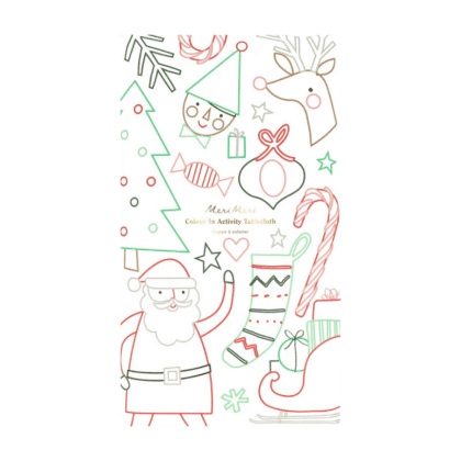 Christmas Colour In Activity Tablecloth