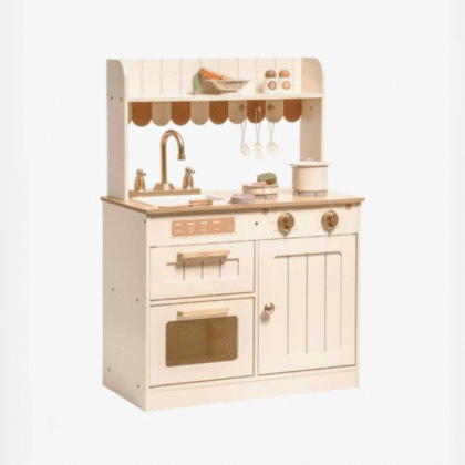 Vintage Cream Wooden Play Kitchen